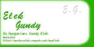 elek gundy business card